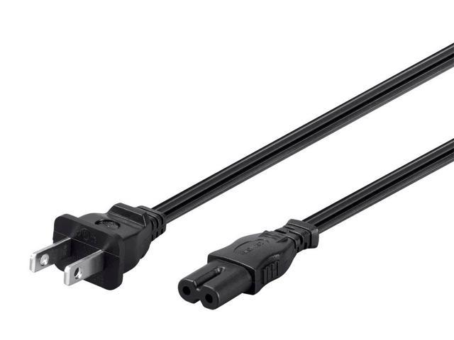 Monoprice 15ft 18AWG AC Power Cord Cable w/o Polarized, 10A (NEMA 1-15P to IEC-320-C7)