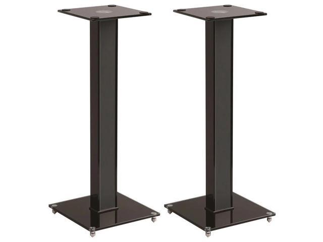 monoprice glass floor speaker stands 12281