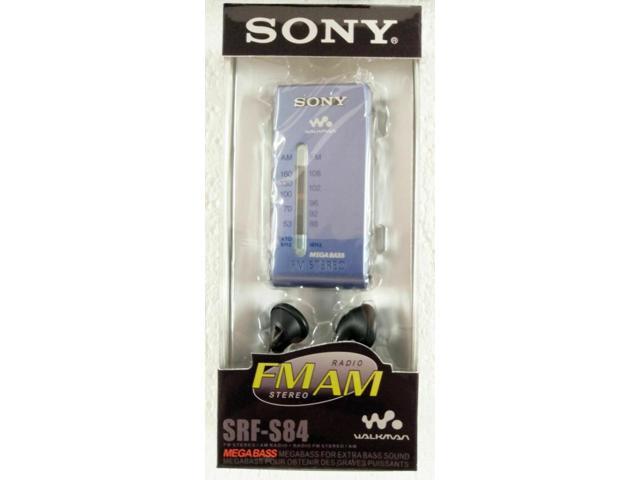 Sony SRF-S84 FM/AM Super Compact Radio Walkman MDR Fontopia Ear-Bud  Silver/Gold/Blue