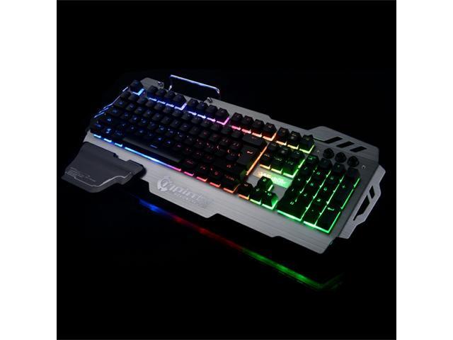 Professional Gaming Keyboard LED Backlit Modes with Phone Holder Feeling 104 Keys Waterproof PC - Newegg.com