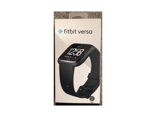 Fitbit Versa Smart Watch Black and Black Aluminium One Size S & L Bands ...