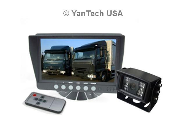7" Color Rear View Backup Camera System with 120° CCD Night Vision, up to 2 Video inputs, 32 ft Cable with Weatherproof 4-Pin Connectors - YanTech USA