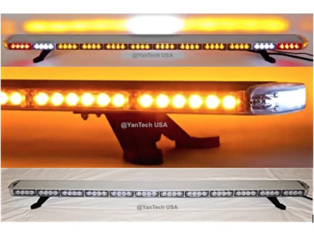 47" Amber LED Emergency Tow Plow Truck Back W/ BRAKE TURN Lights Strobe Lightbar