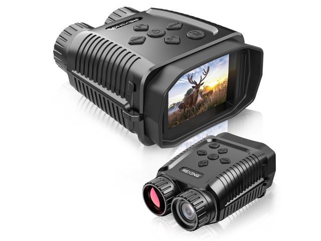 REXING B1 Mini Night Vision Mini Digital Binoculars  Travel Infrared Binoculars Save Image And Video w/ Viewing Screen, High-Tech Hunting Gear