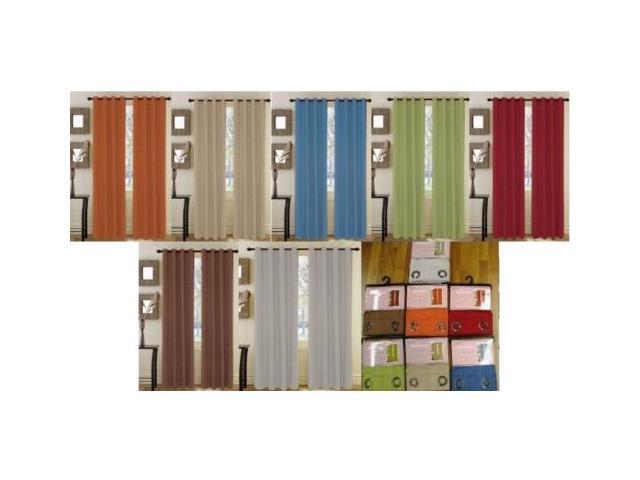 Set Of 2 Broadway Linen Textured Grommet Top Curtain Drapery