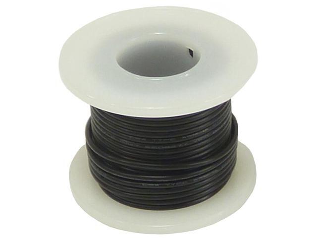 Stranded Hook Up Wire - 22 Gauge, 25 Foot Spool - Black (Shade May Vary ...
