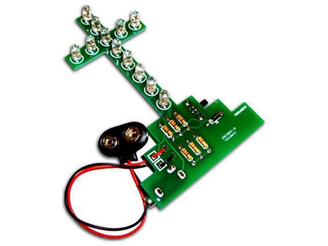 Colorful Flashing LED Cross Soldering Practice Kit