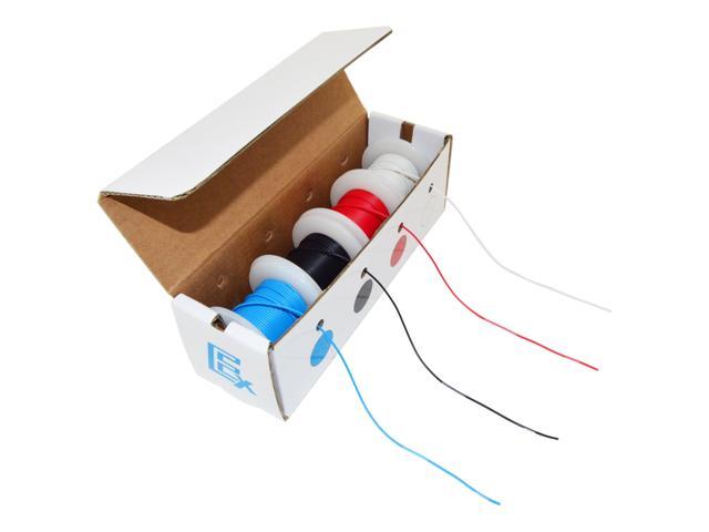 30 Gauge Stranded Hook Up Wire Kit - Four 25 Foot Spools with Dispenser ...