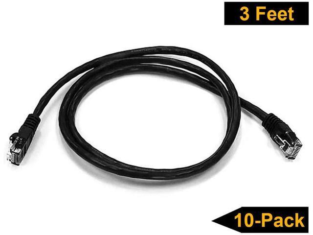 10 ft Cat 6 Cable Black Network Cable Patch Cable 10ft Molded Cat6 Cable Cat6 Ethernet Cable Ethernet Cord