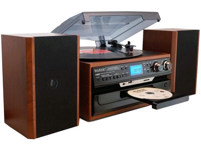 Boytone BT-24MB Bluetooth Classic Style Record Player Turntable