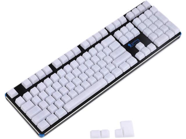 pbt oem fog white keycaps