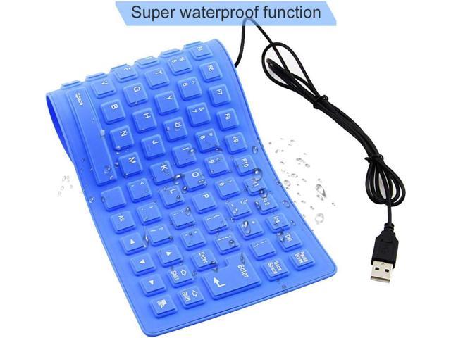 Foldable Silicone Keyboard, USB Wired 85 Keys Waterproof Rollup 