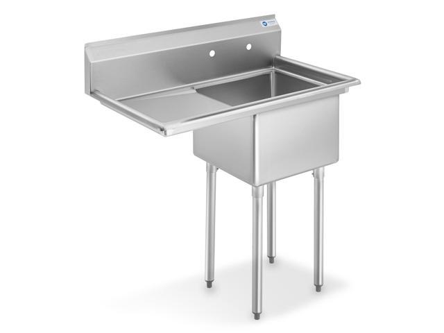 gridmann commercial stainless steel kitchen sink drainboard