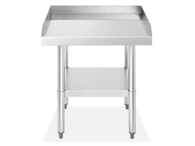 Gridmann Nsf Stainless Steel Commercial Kitchen Prep And Work Table W Backsplash Plus 4 Casters