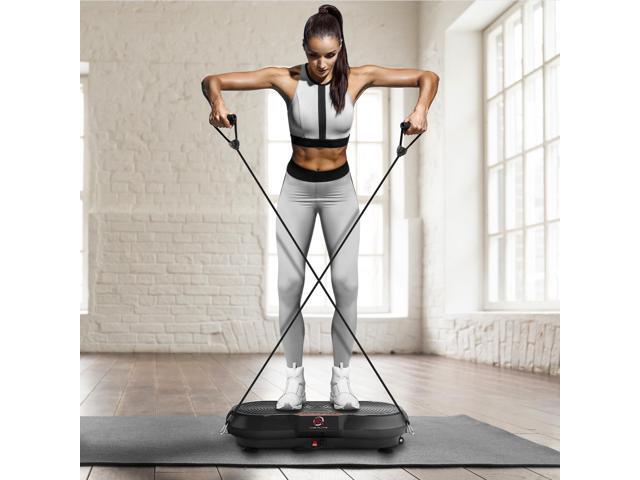 Axis-Plate Vibration Plate Exercise Machine with Resistance Bands