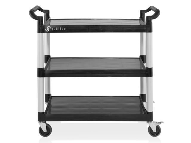 Jubilee Heavy-Duty 3-Tier Utility Service Cart with Wheels, 40.25 x 38.5