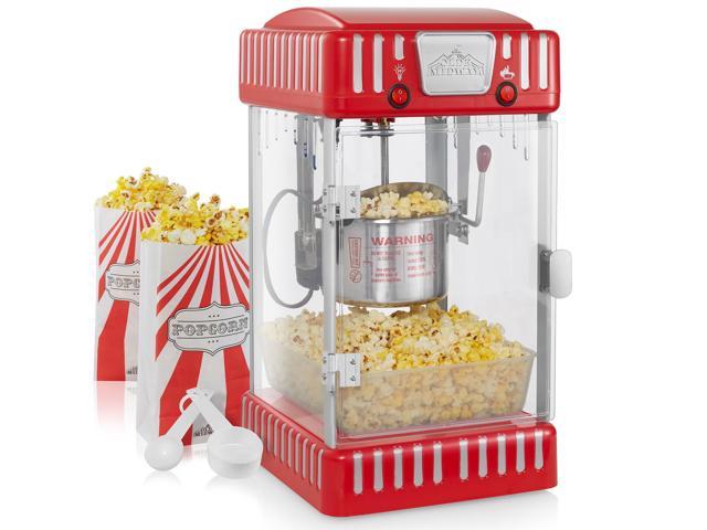 Olde Midway Retro-Style Tabletop Popcorn Popper Machine with 2.5