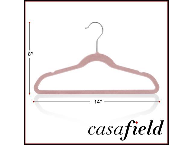 Casafield 50 Velvet Kid's Hangers - 14 Size for Children's Clothes - Ivory