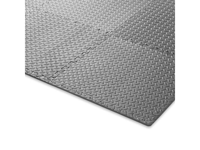 Philosophy Gym Pack Of 6 Exercise Flooring Mats - 24 X 24 Inch Foam Rubber  Interlocking Puzzle Floor Tiles - Gray : Target