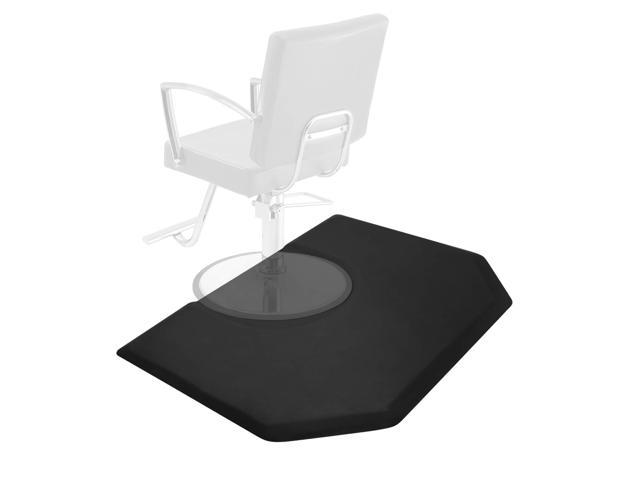 10027 4 ft. x 5 ft. Barber Chair Mat Anti-Fatigue Mats ,Black Hexagon