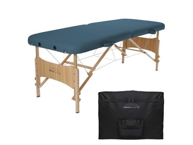 Saloniture Basic Portable Folding Massage Table - Blue - Newegg.com