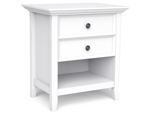 Amherst Solid Wood 24 Inch Wide Bedside Nightstand Table In White