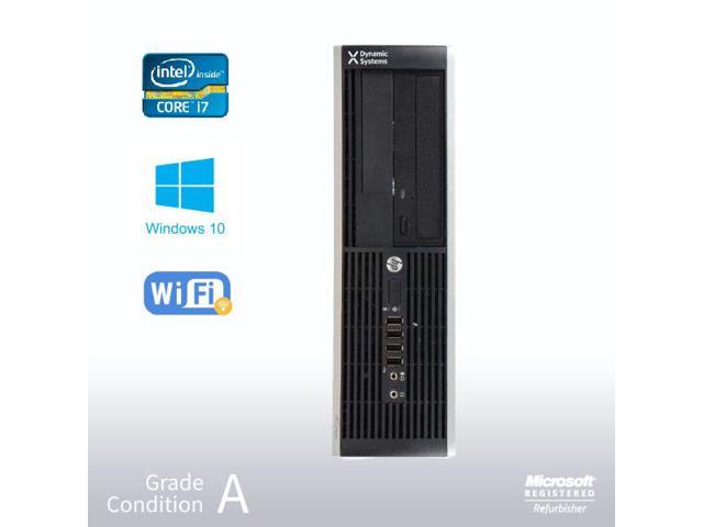 HP Compaq 8200 SFF Desktop, Intel i7 2600 3.4GHz/24GB /500GB HDD/ DVD/  Win10 Pro/Fast AC 600 WiFi USB