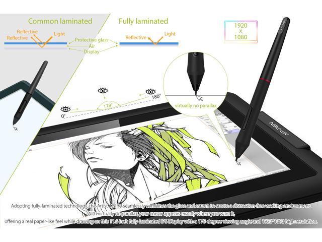  XPPen Artist12 Pro 11.6 Drawing Tablet with Screen Pen Display  Full-Laminated Graphics Tablet with Tilt Function Battery-Free Stylus and 8  Shortcut Keys(8192 Levels Pen Pressure and 72% NTSC) : Electronics