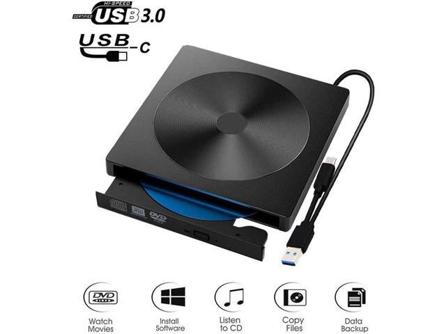 External CD DVD Drive, USB C Writer Type C USB 3.0 CD DVD RAM Burner ...