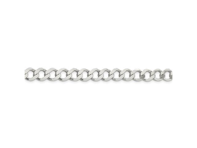 925 Sterling Silver 9.8mm Semi-Solid Flat Anchor Chain 20 Inch
