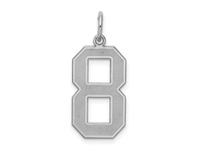 Beautiful Sterling silver 925 sterling Sterling Silver Rhodium-plated Small Satin Number 11 Charm 