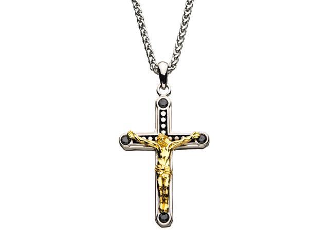 Inox Men S Stainless Steel Black Gold Plated Christ Crucifix Cross Pendant With 24 Inch Chain Necklace Newegg Com - Chain Necklace Crucifix Cross Pendant Inox Men S Stainless Steel Black Gold Plated Christ Crucifix Cross Pendant With 24 Inch Chain Necklace Newegg Com - Chain Necklace Crucifix Cross Pendant