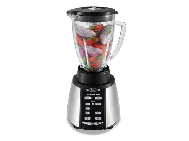 Oster Reversing Motor Blender and Food Processor Counterforms Blender, with 6-Cup Glass Jar, 7-Speed Settings and Brushed Stainless Steel/Black Finish