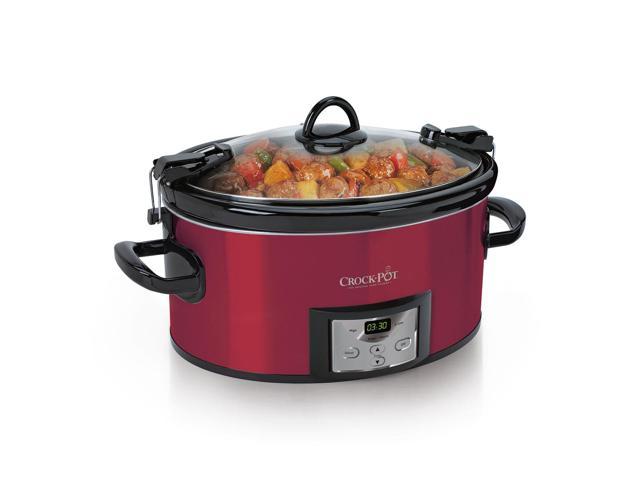 Crock-Pot 6.0-Quart Cook & Carry™ Slow Cooker, Programmable, Red SCCPVL610-R-A