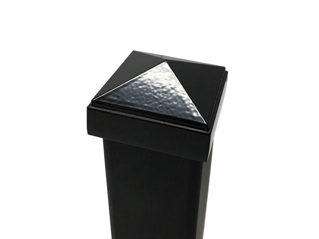 Black 2" x 2" Decorex Hardware Aluminium Spear Post Cap for Metal Posts 