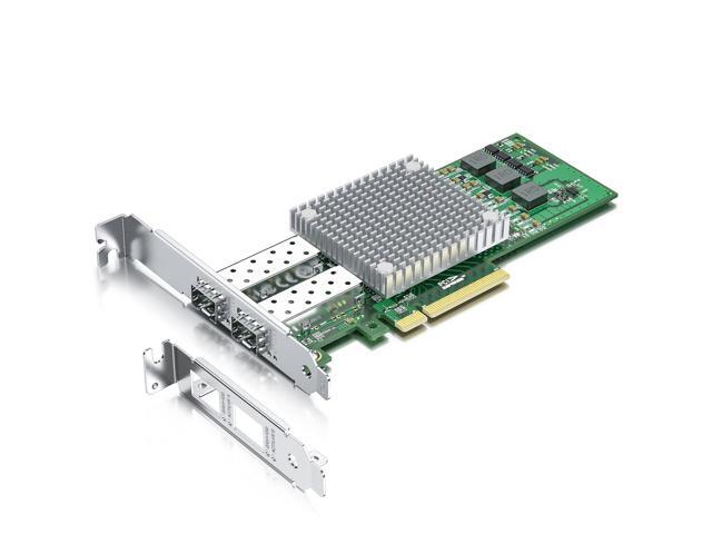 DELL Broadcom N20KJ BCM57810S Dual Port 10GbE Network Card + 2x SFP+ Modules (FTLX8571D3BCL) - New
