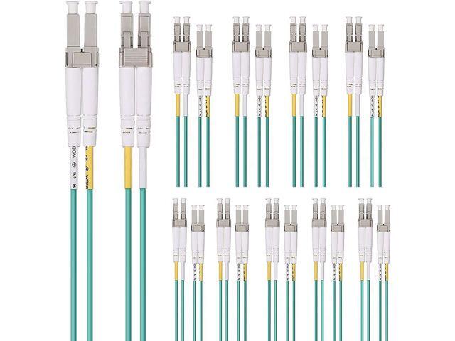 10 Piece] 10Gtek LC To LC OM4 Multimode Duplex 1-Meter, Fiber Optic Patch Cord Fiber Optic Patch Cable 50/125um LSZH For MMF SFP SFP+ Transceiver, Magenta