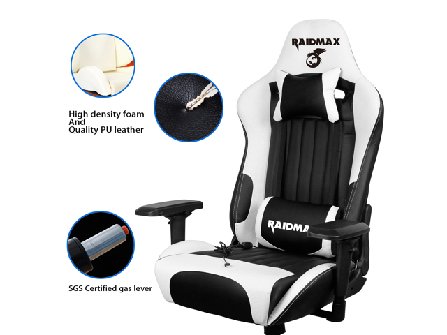 Headrest and Massage Lumber Support Drakon Gaming Chair Ergonomic Racing Style Pu Leather Bucket Seat Orange//Black 4D Adjustable Armrest