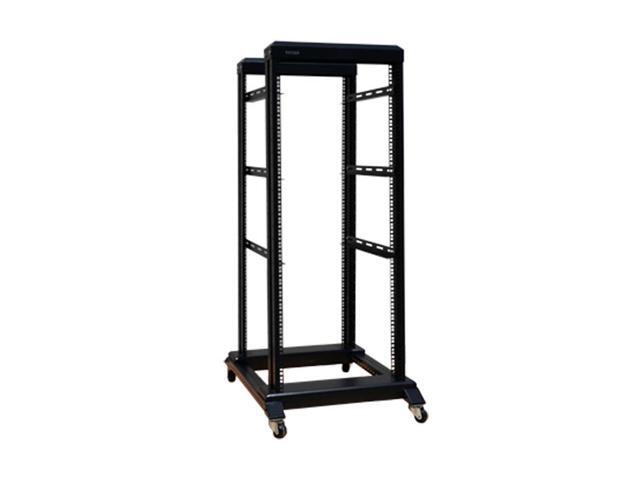 27U 4 Post Open Frame 19/" Network Server Rack Cabinet Adjustable Depth 24/"-37/"