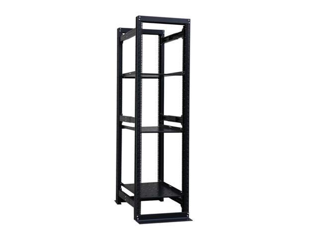 15U 4 Post Open Frame Server Rack Enclosure 19/" Adjustable Depth Aluminum