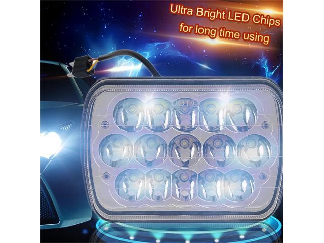 Super Bright 2 Pcs Waterproof 7x6 Led Car Headlights