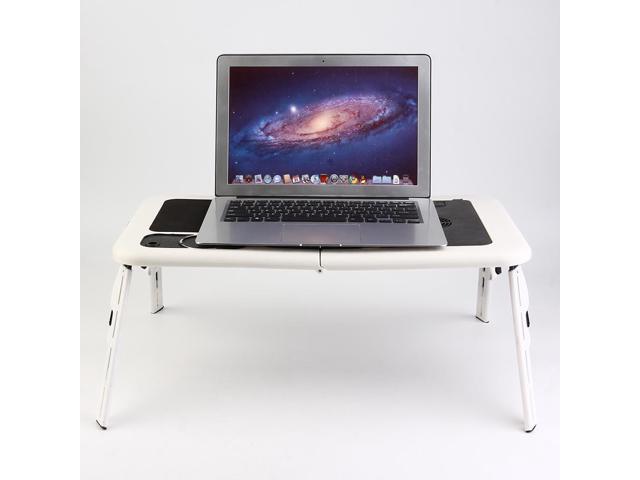 Ergonomic Foldable Laptop Computer Table Tray Desk With Cooling