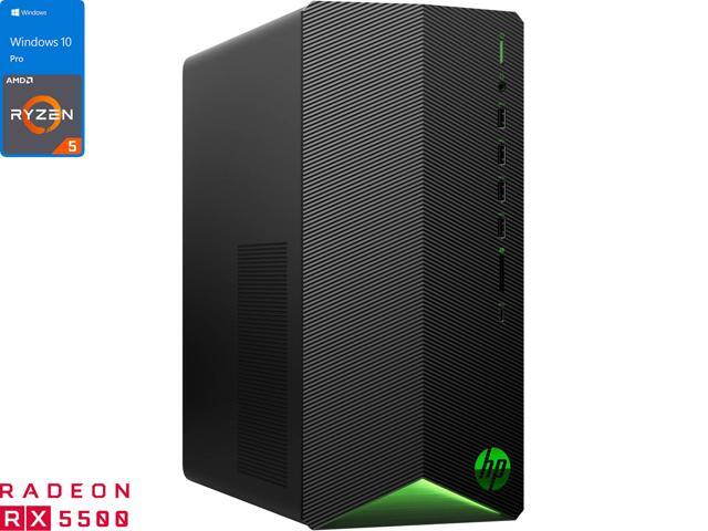 HP Pavilion TG01 Gaming Desktop, AMD Ryzen 5 5600G Upto 4.4GHz, 32GB RAM, 512GB NVMe SSD, AMD Radeon RX 5500, HDMI, DisplayPort, Card Reader, Wi-Fi, Bluetooth, Windows 10 Pro