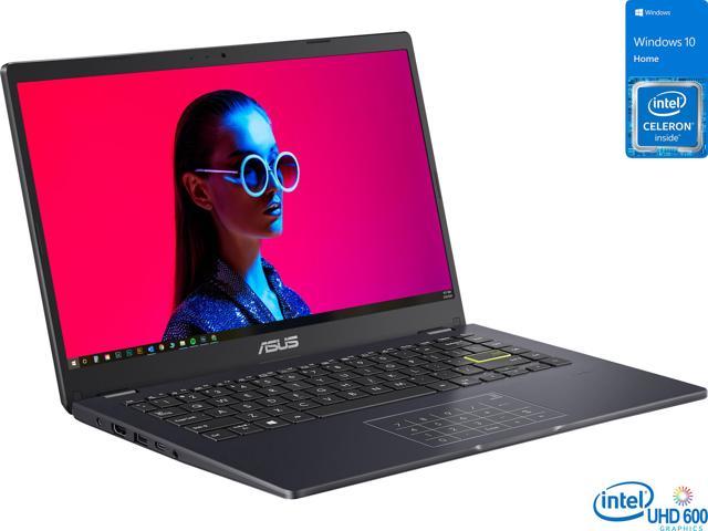 ASUS E410MA Laptop, 14" HD Display, Intel Celeron N4020 Upto 2.8GHz, 4GB RAM, 64GB eMMC, HDMI, Card Reader, Wi-Fi, Bluetooth, Windows 10 Home