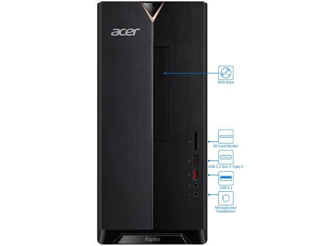 Acer Aspire TC-885 Desktop, Intel 6-Core i5-8400 Upto 4GHz, 8GB RAM, 512GB  SSD, DVDRW, HDMI, VGA, Card Reader, Wi-Fi, Bluetooth, Windows 10 Pro