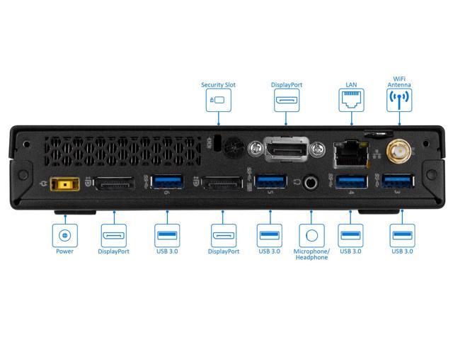 Lenovo ThinkCentre M900 Mini PC, Intel Core i7-6700T Upto 3.6GHz, 32GB RAM,  256GB NVMe SSD + 1TB HDD, DisplayPort, Wi-Fi, Bluetooth, Windows 10 Pro