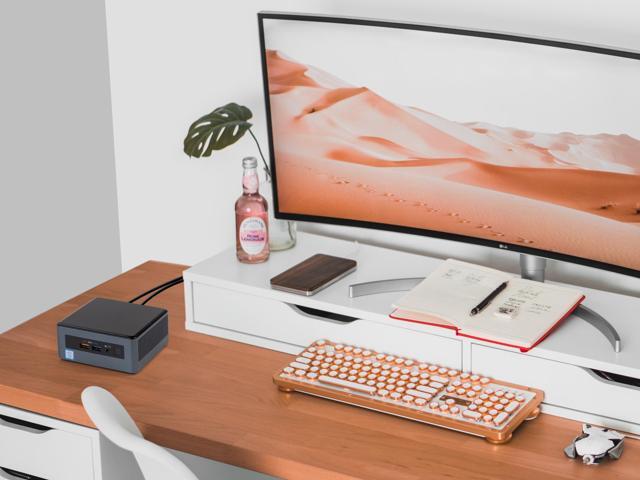 Wi-Fi 8GB RAM 256GB SSD Intel Core i3-8121U Upto 3.2GHz Card Reader HDMI Intel NUC8I3CYSM Mini PC Bluetooth AMD Radeon 540 Windows 10 Pro