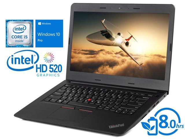 Lenovo ThinkPad E470 Notebook, 14" HD Display, Intel Core i5-6200U Upto 2.8GHz, 8GB RAM, 256GB SSD, HDMI, Card Reader, Wi-Fi, Bluetooth, Windows 10 Pro