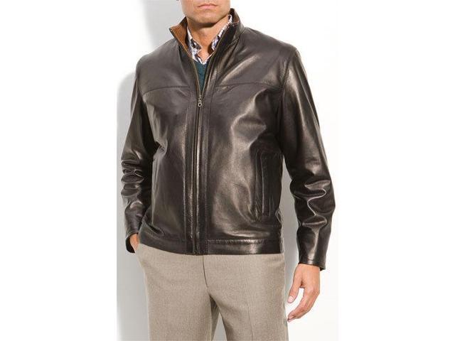 Classic Straight Zip Mens Leather Jacket Lambskin Newegg Com Classic Straight Zip Mens Leather Jacket Lambskin