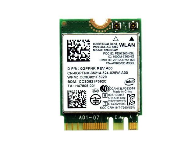 New Dell Intel Wireless 7260 Wlan Wifi Bluetooth 4 0 Card Optiplex 9030 Aio Gpfnk Newegg Com